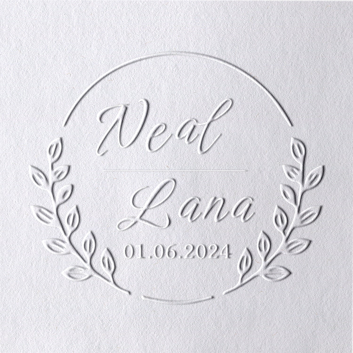Personalisierter Wachsende Knospen Hochzeit Prägestempel 251