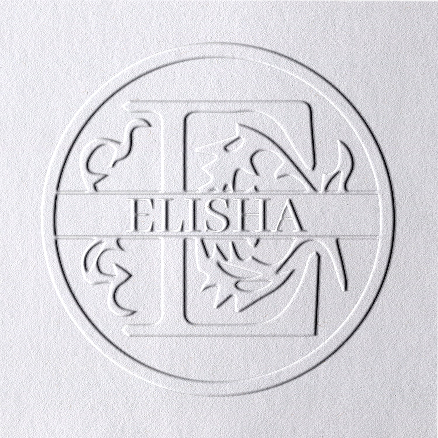 26 Buchstaben Personalisierter Blumen Name Prägestempel - E E1