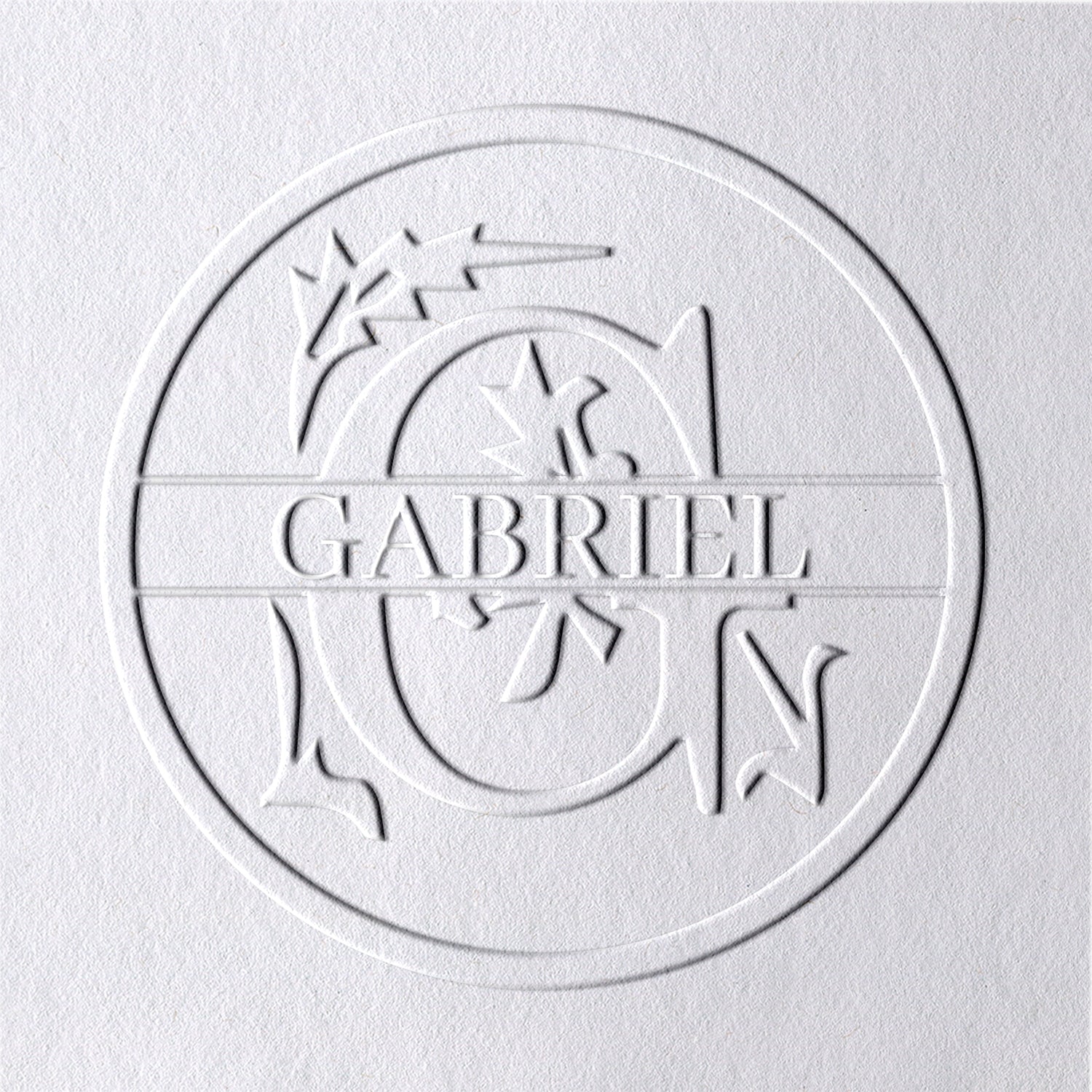 26 Letter Custom Floral Name Embosser - G G1