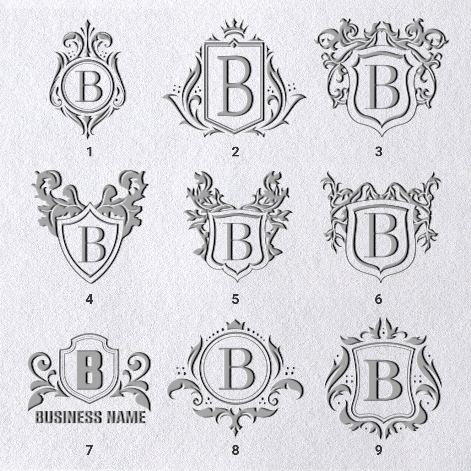 Personalisierte Logo Prägezange (30 Designs) sku-111