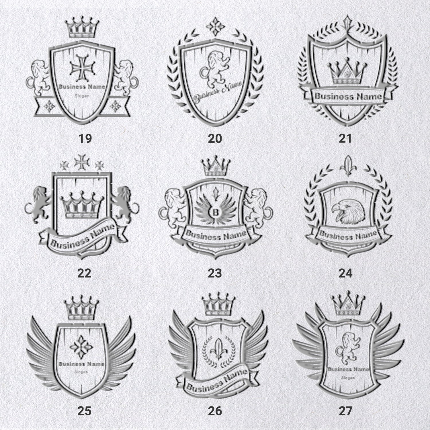 Personalisierte Logo Prägezange (30 Designs) sku-31