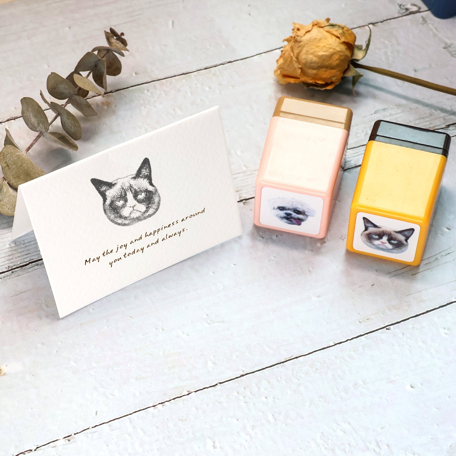 Sello de Caucho Personalizado de Retrato de Mascota, Sello Personalizado de Gato y Perro Desde Foto, Sello Personalizado en Tareas, Sello para Niños, Regalo del Día de San Valentín 14