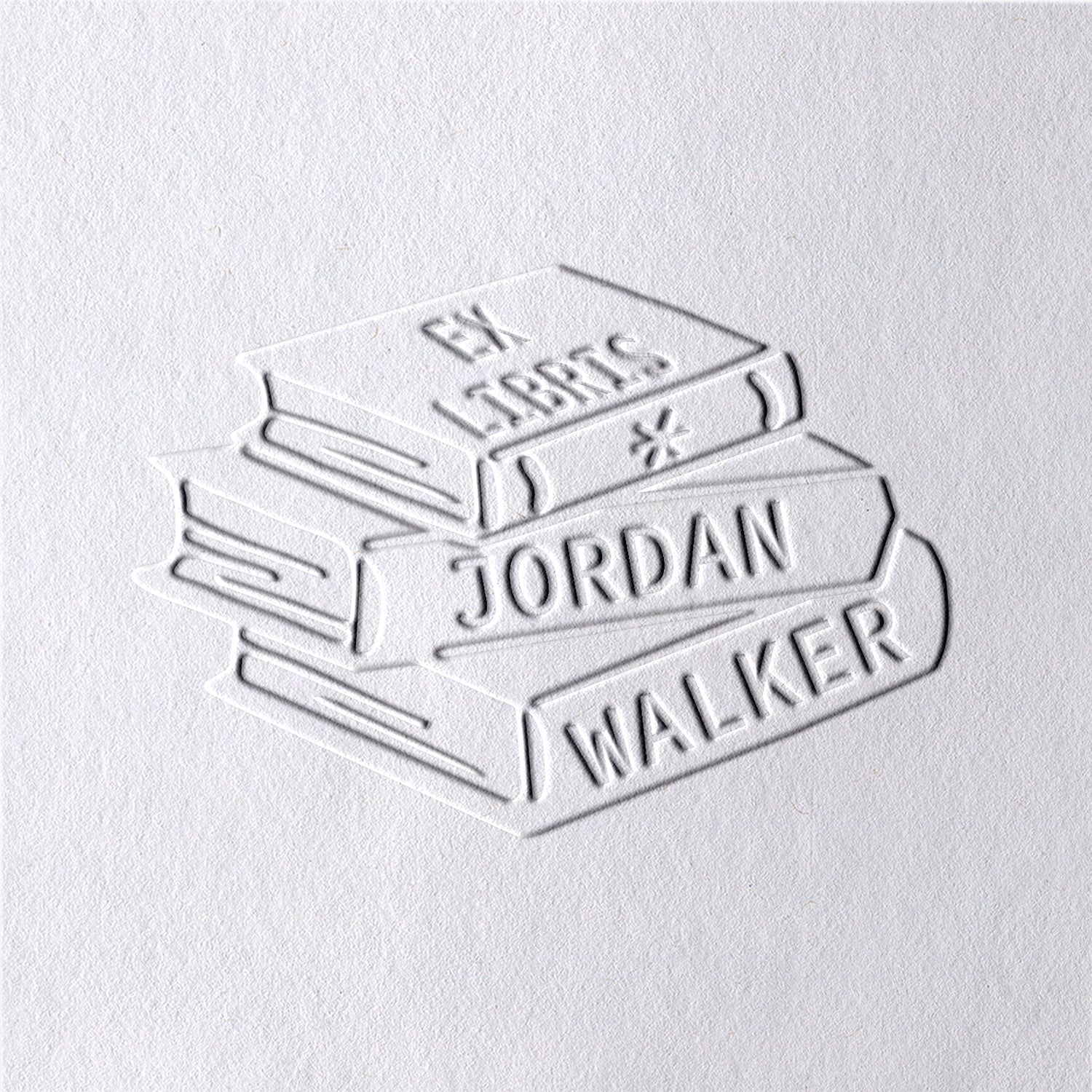 Benutzerdefinierter Bücherstapel Ex Libris Buchpräger2