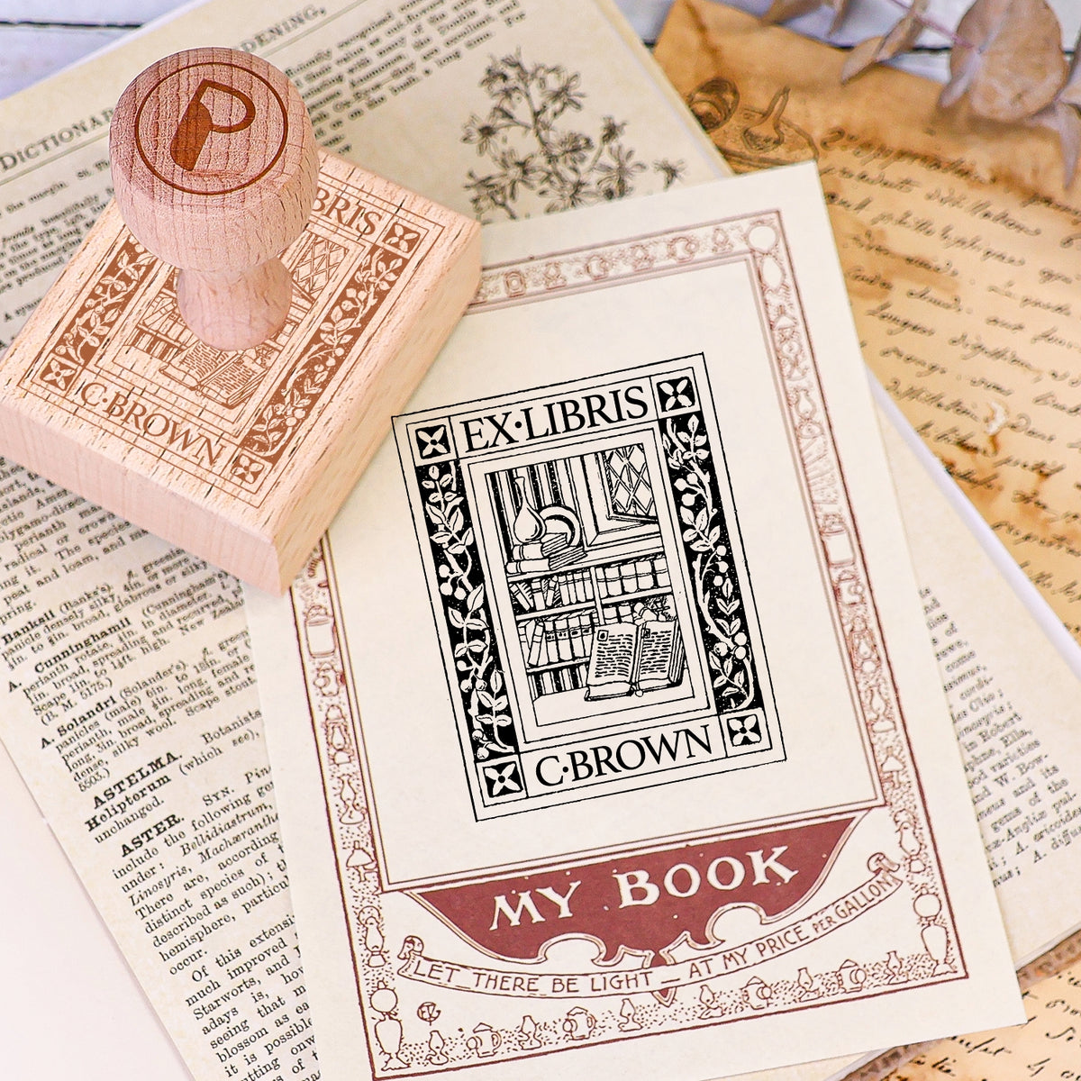 individueller Buchstempel Verwendung Buch 2