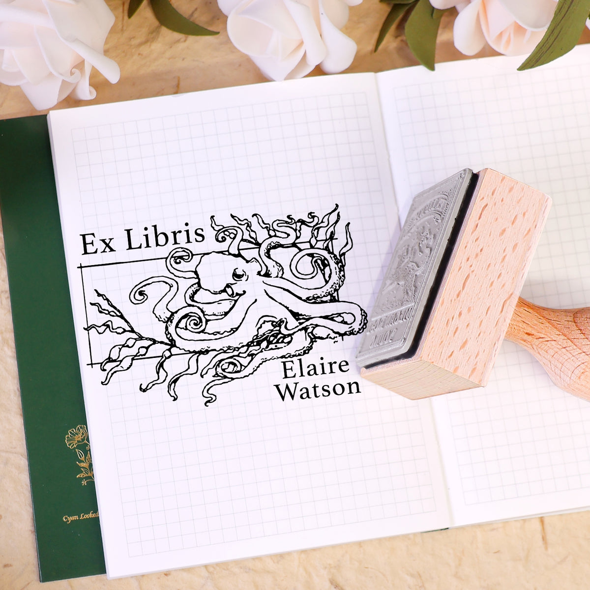 sello de caucho personalizado para libros libro de uso 2