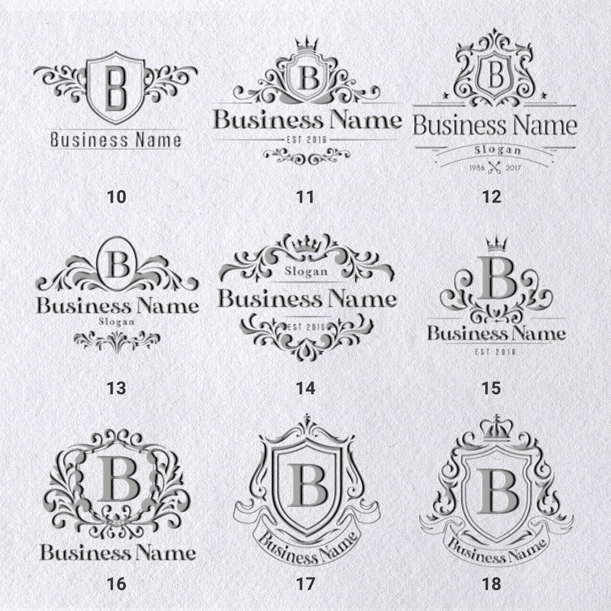 Personalisiert Logo Prägezange (30 Designs) sku-211