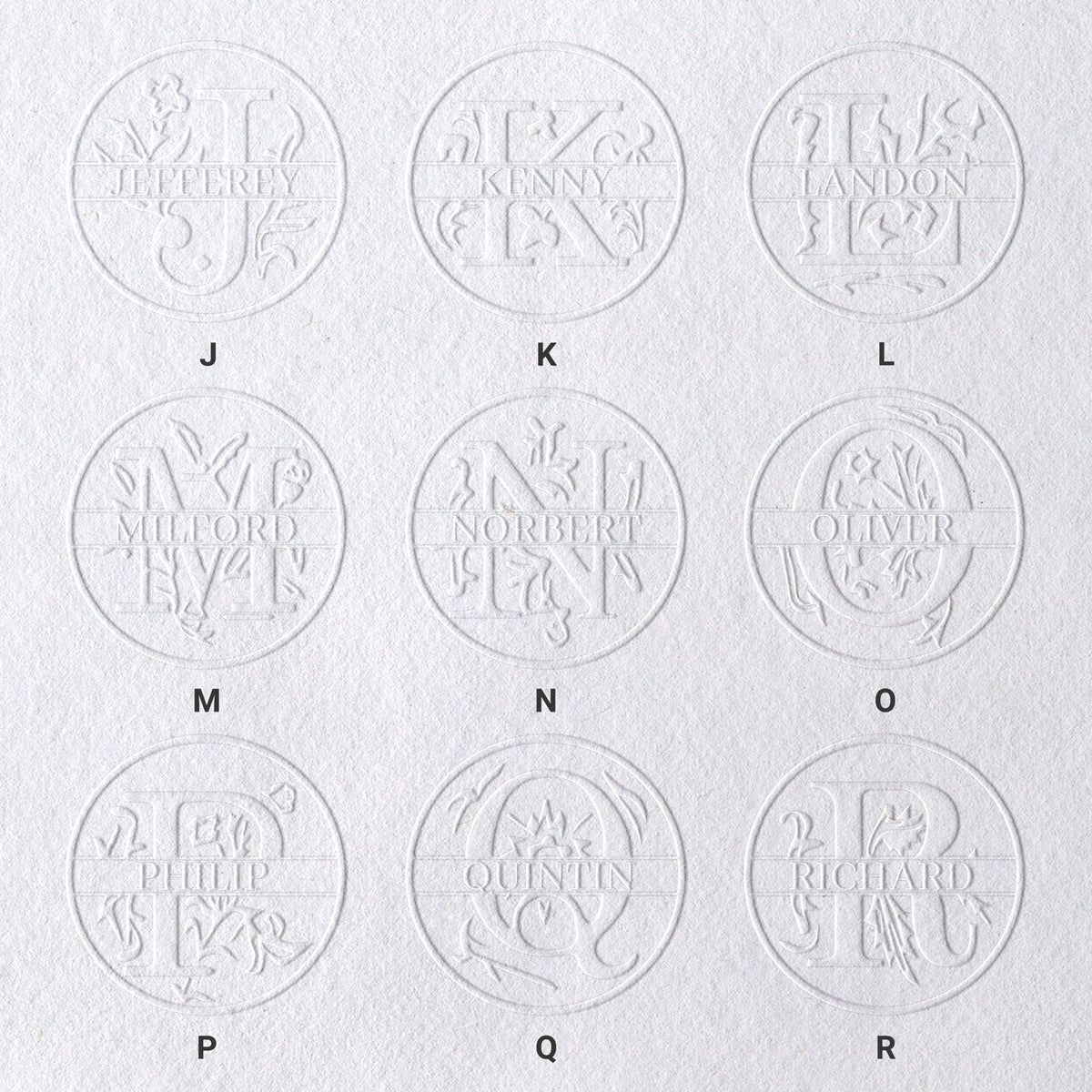 26 Buchstaben personalisierter floraler Name Prägestempel sku-21