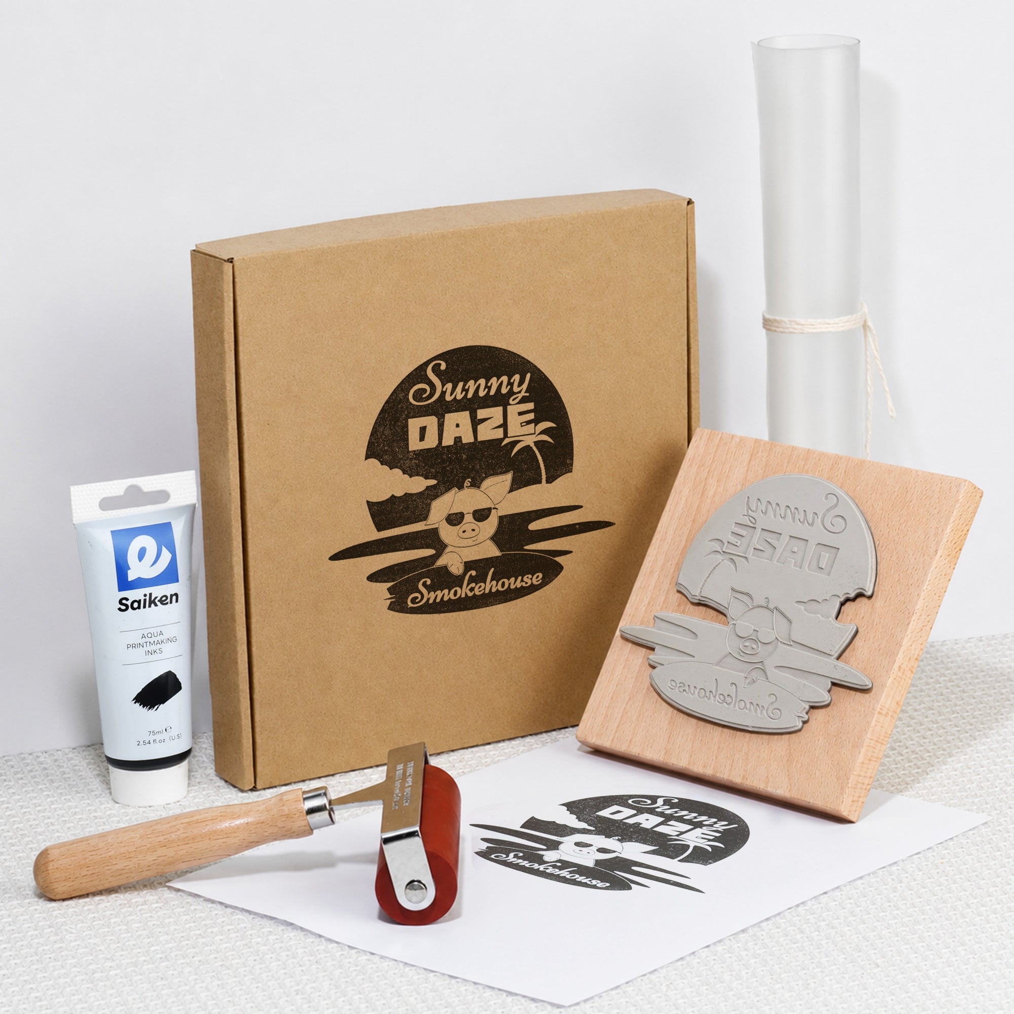 Brayer Roller Kit for Large Rubber Stamps 43