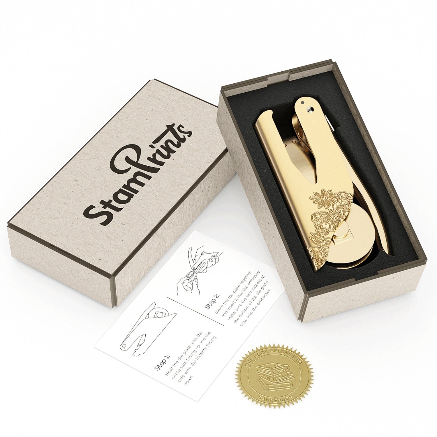 Personalisierte Prägestempel mit Ihrem Artwork-Paket im individuellen Design