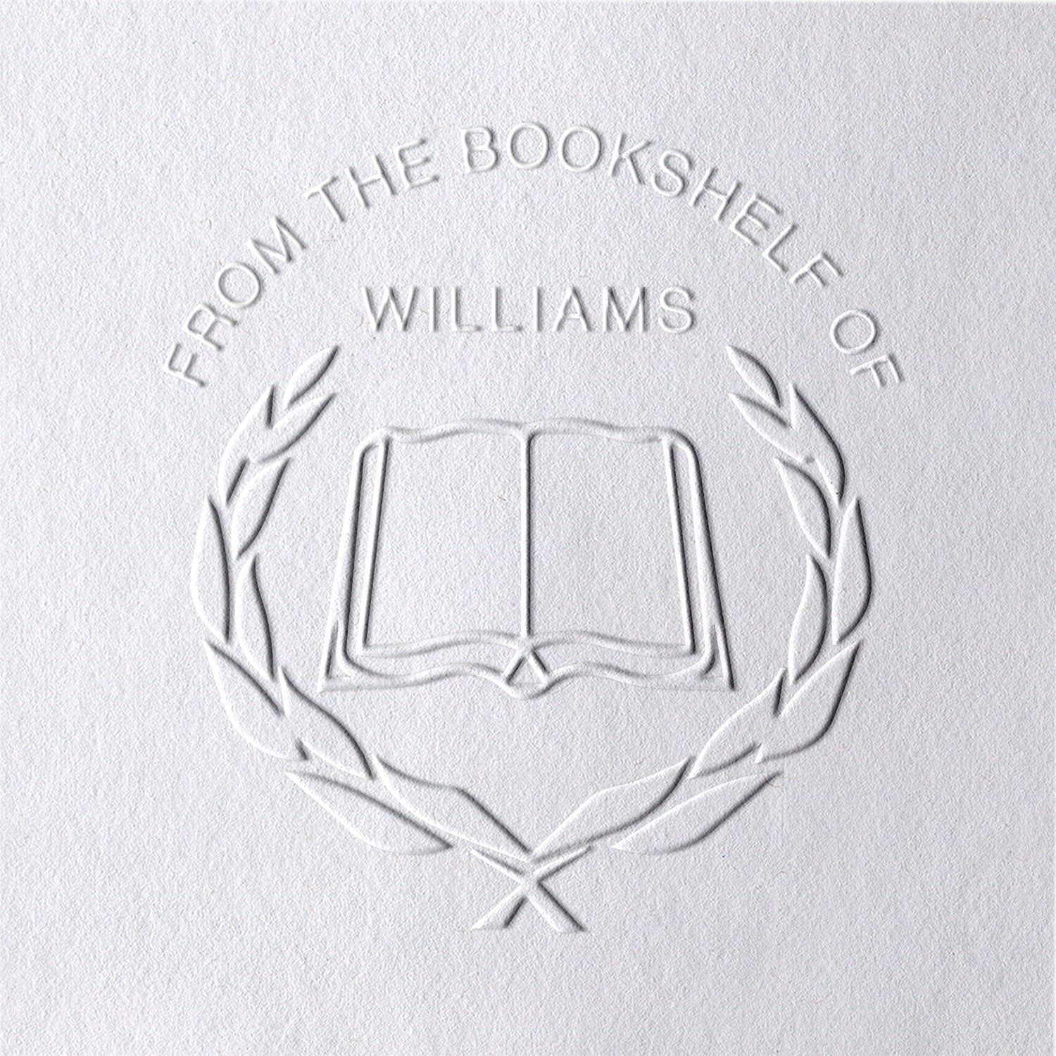 Custom Olive Leaves Book Embosser9