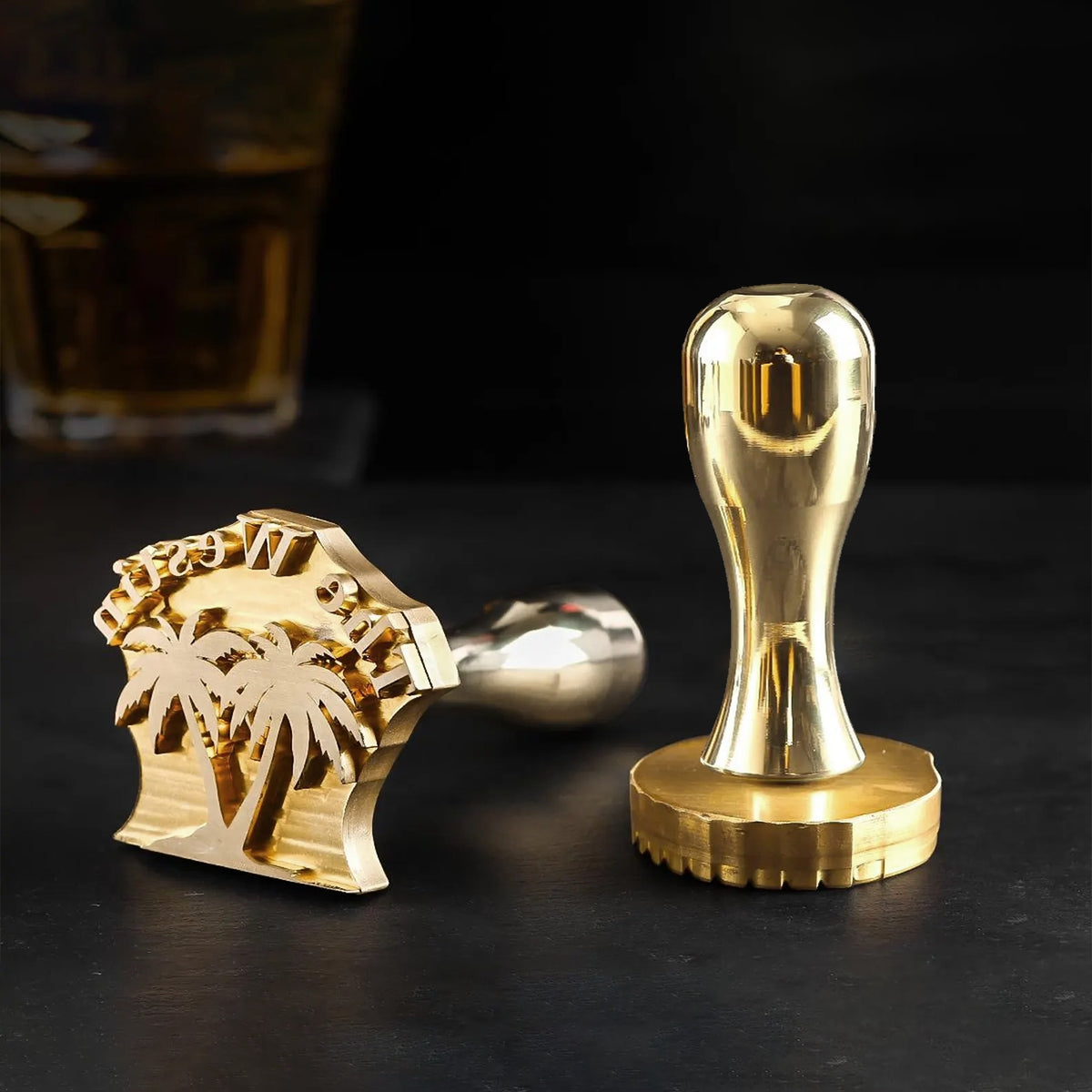 Fish Scale Brass Ice Stamp for Bartender & Planner
