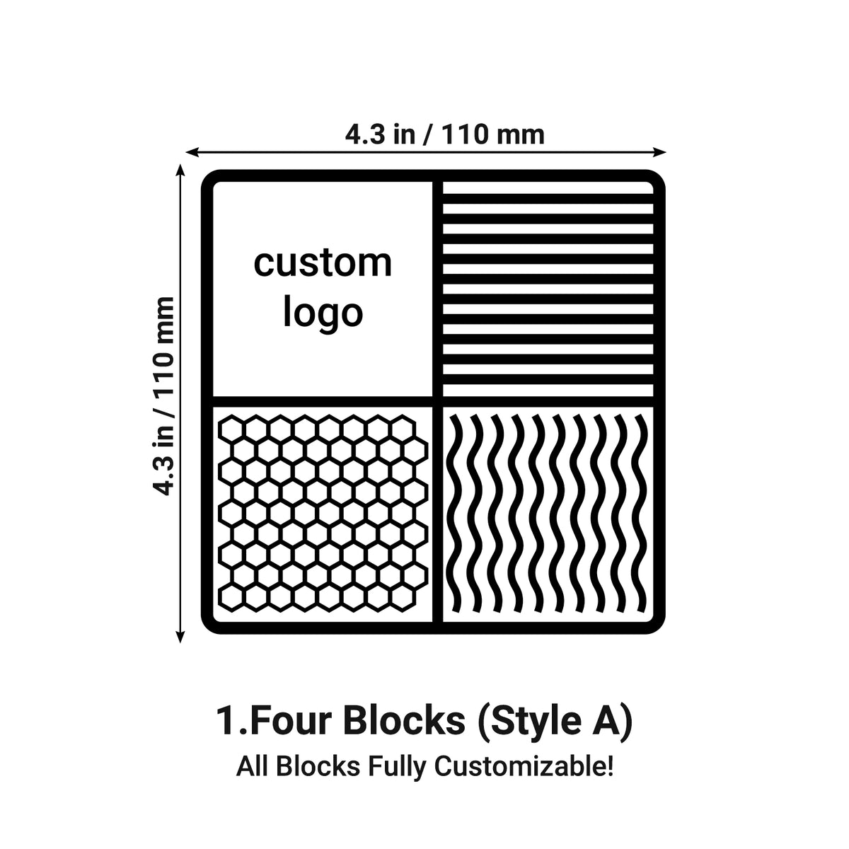 Fully Customizable Extra-Large Thick Brass Ice Plate1