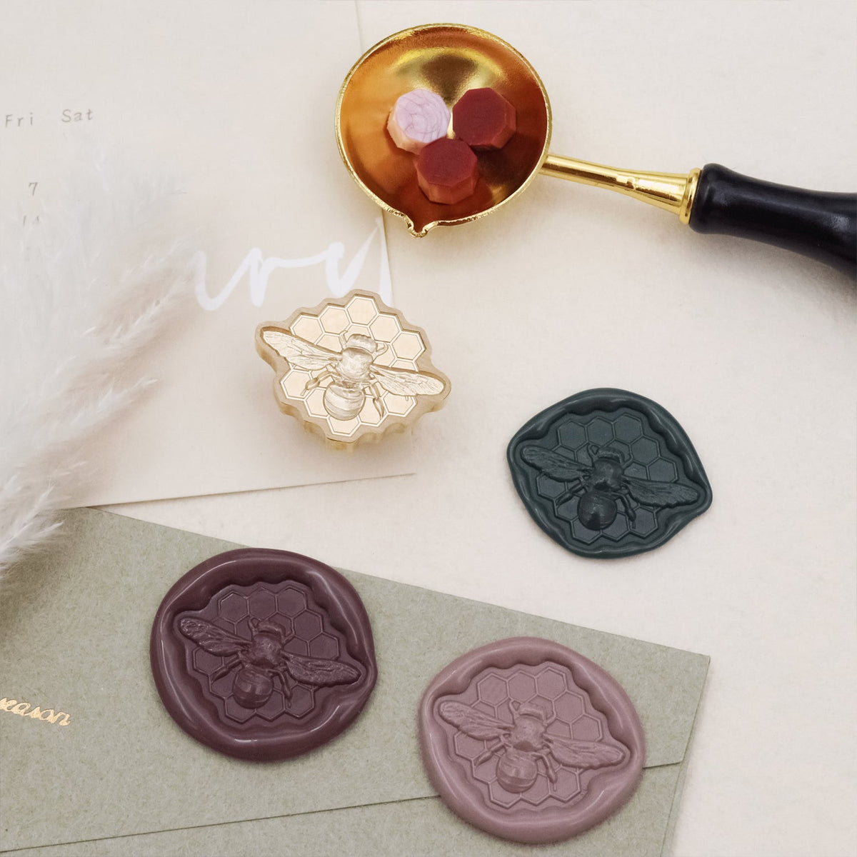 Stamprints 3D Relief Bienen Wachssiegel Stempel 4