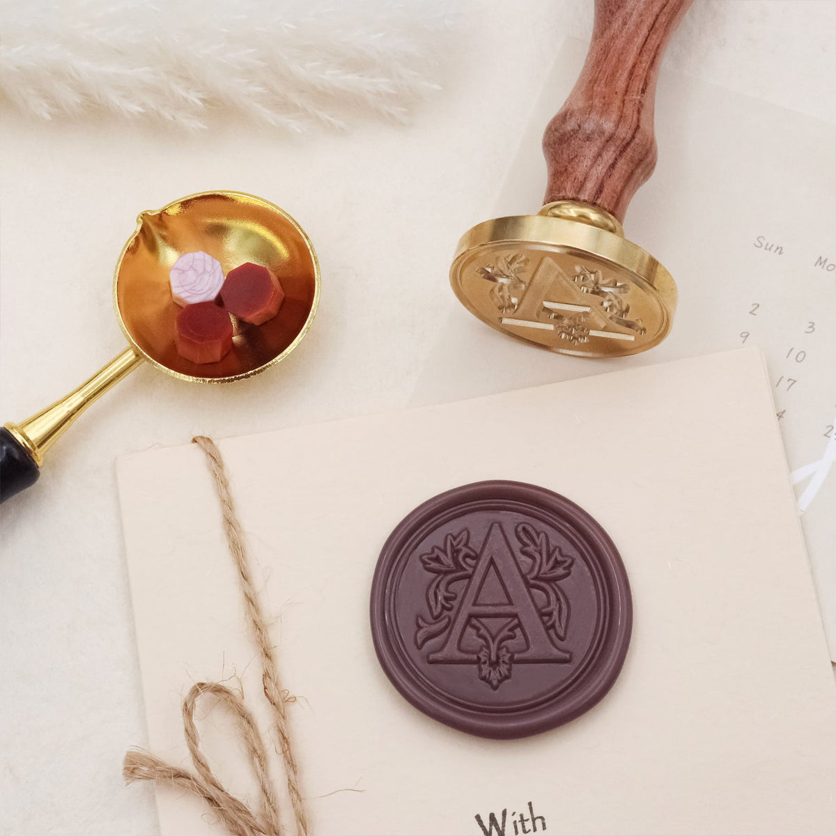Stamprints Floral Initial Wax Seal Stamp 2